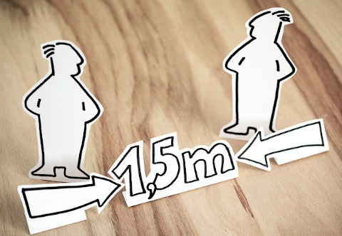 Distance de sécurité d1.5m - Covid-19